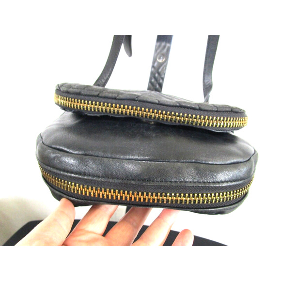 Vince Camuto Bailey Black Quilted Leather Flap Crossbody Handbag - Picture 8 of 13